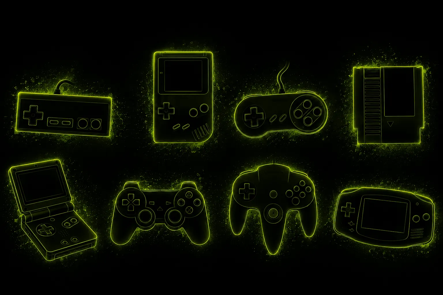 Retro gaming controllers and handhelds